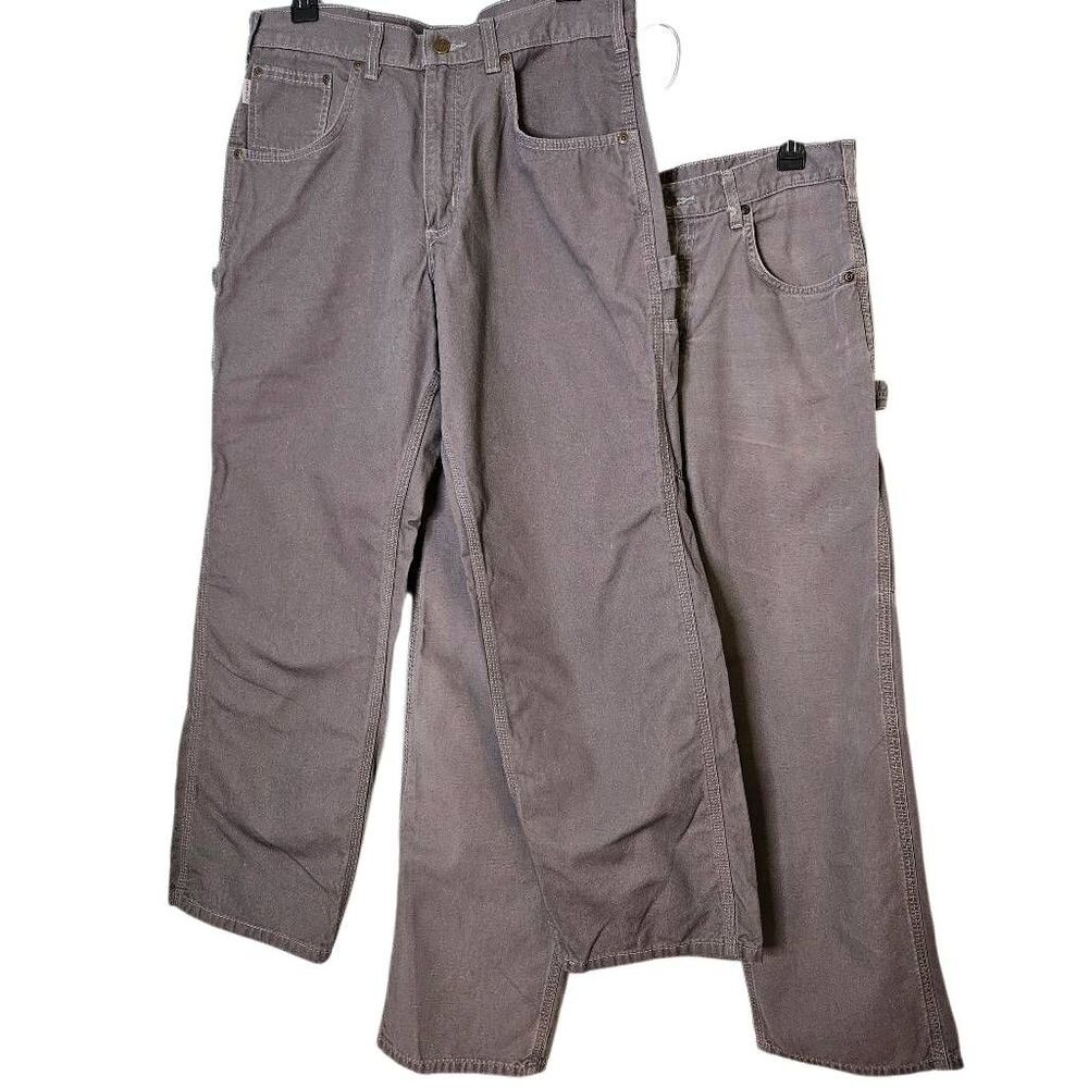 Carhartt bundle of 2 pairs of mens gray pants. 32X29. #946